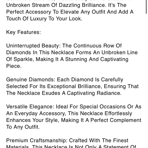 Ella Stein Elegant Gold Diamond Tennis Necklace - Picture 6 of 10